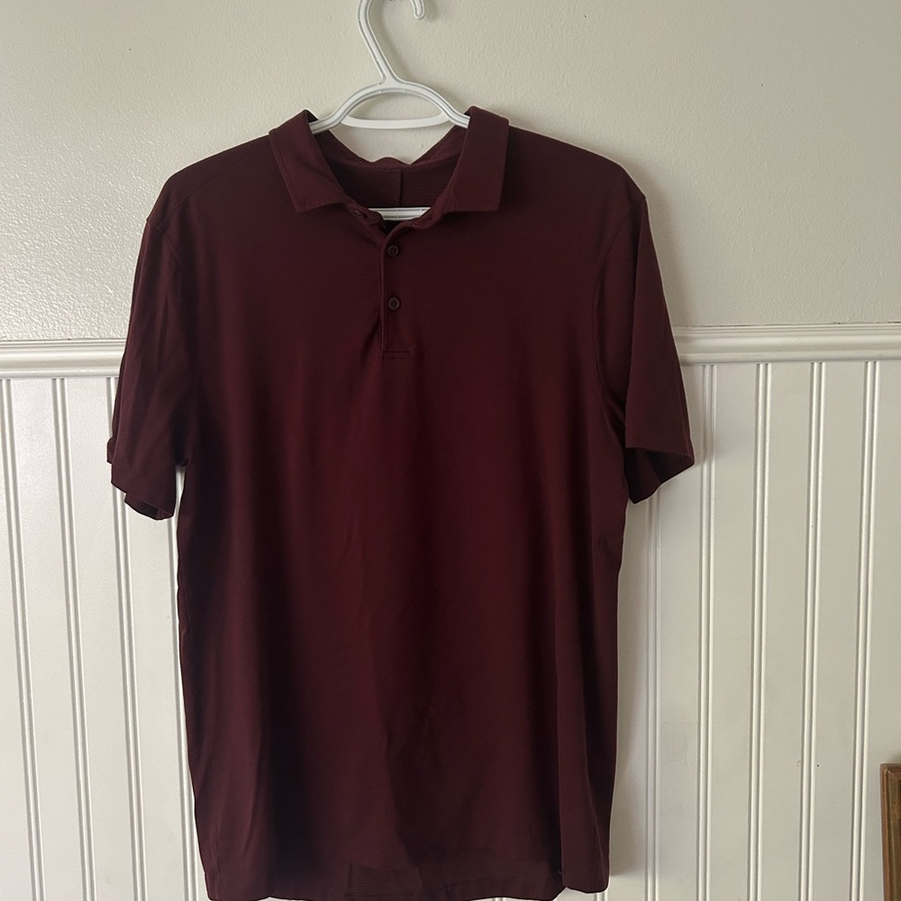 Lululemon Men's Maroon Polo Shirt